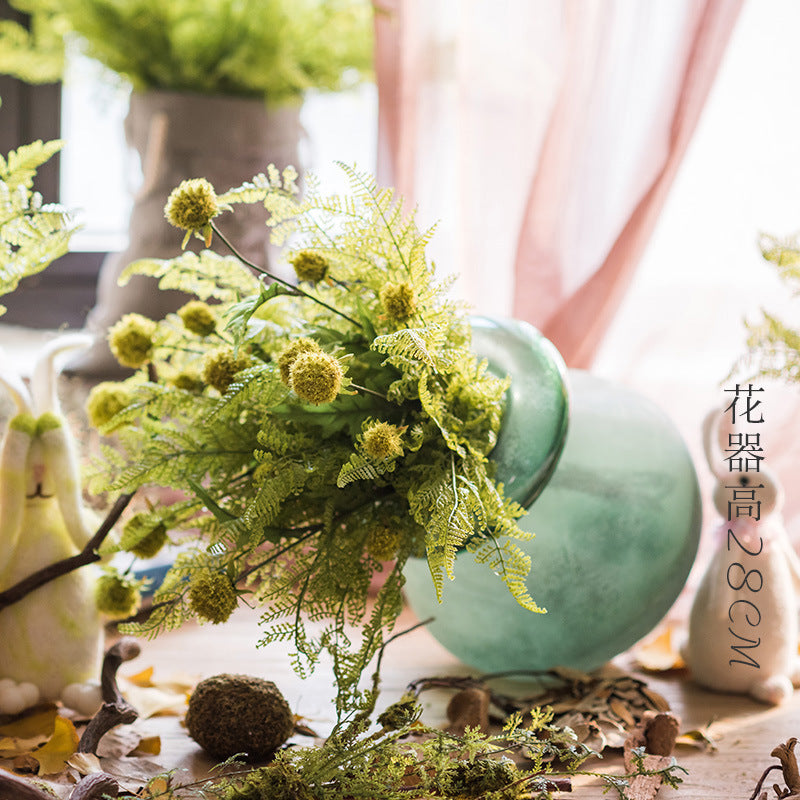 Green plant simulation flower