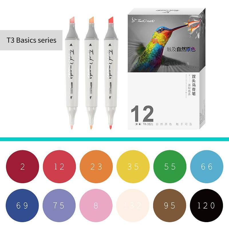 Touch mark grey marker pen set