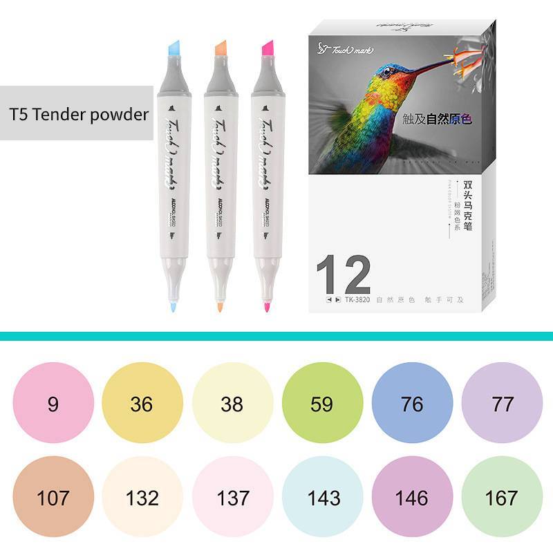 Touch mark grey marker pen set